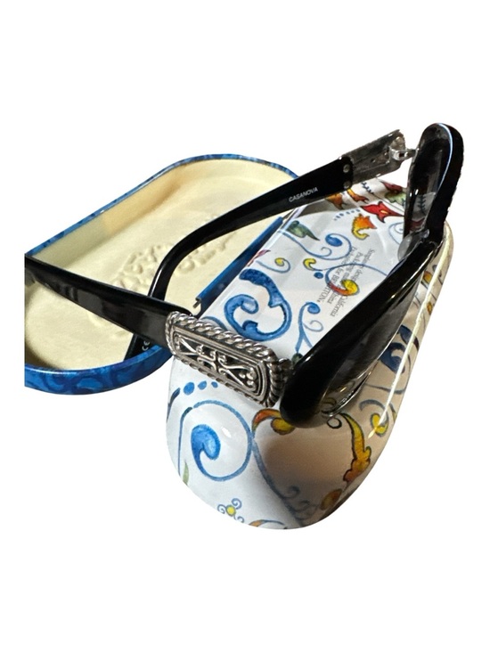 Brighton Accessories - Brighton Vintage “Casanova” Embellished Black Sunglasses w/Ornate Silver Accents
